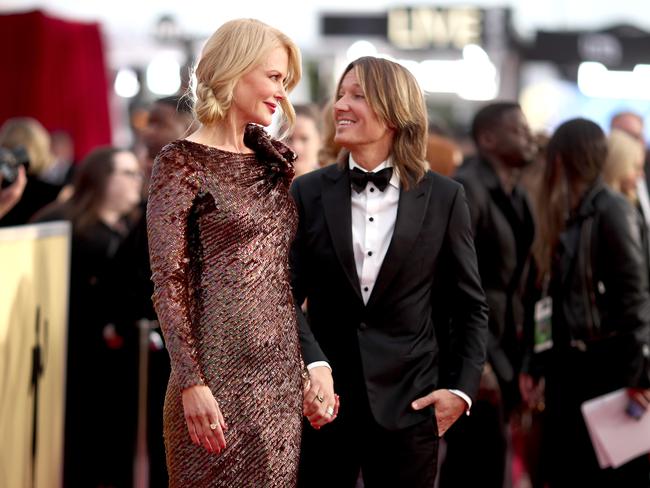 Nicole Kidman and singer Keith Urban attend the 24th Annual Screen Actors Guild Awards at The Shrine Auditorium on January 21, 2018 in Los Angeles, California. Picture: Getty