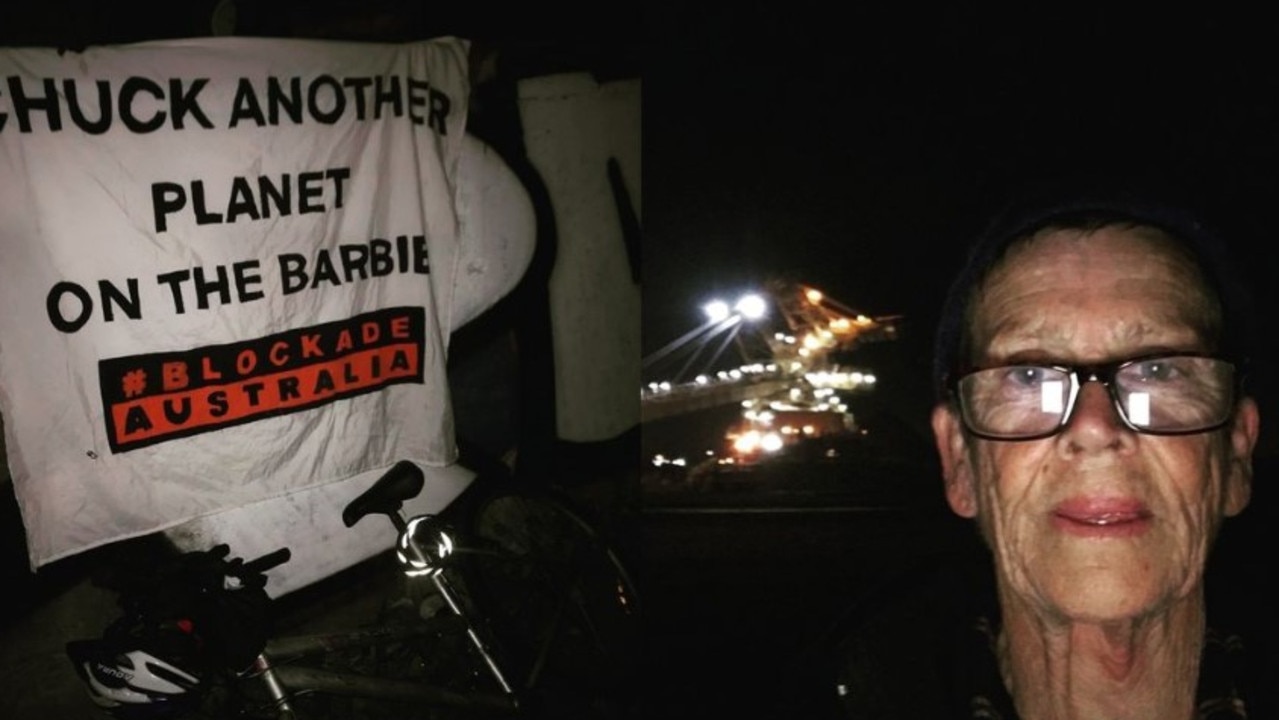 A 67-year-old woman was arrested by police for her demonstration at Port Waratah. Instagram: Instagram