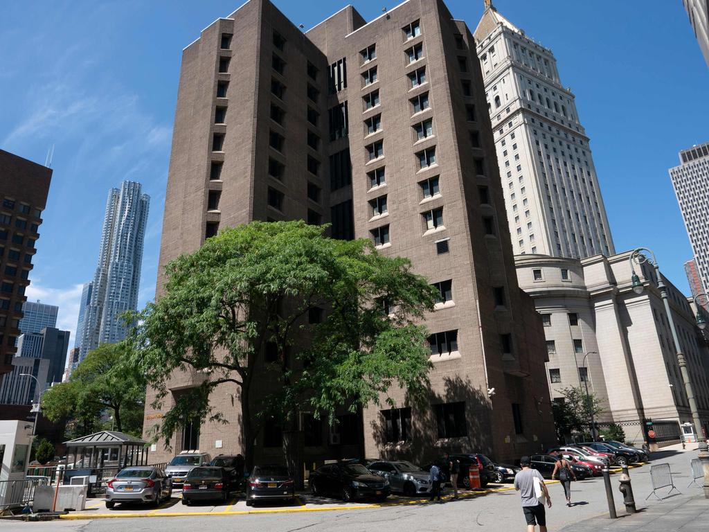 The Metropolitan Correctional Centre in New York, where disgraced financier Jeffrey Epstein was found dead in his cell. Picture: AFP