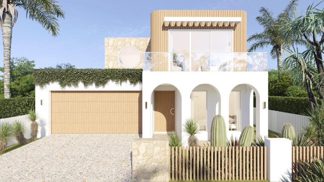 A render of one of the planned homes in the development, featuring a Mediterranean ‘Topaz’ look. Home prices in the area begin at $700,000 for land and building packages.