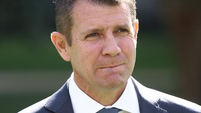 NSW Premier Mike Baird is expected to hobble into Parliament today. Picture: Tim Hunter.