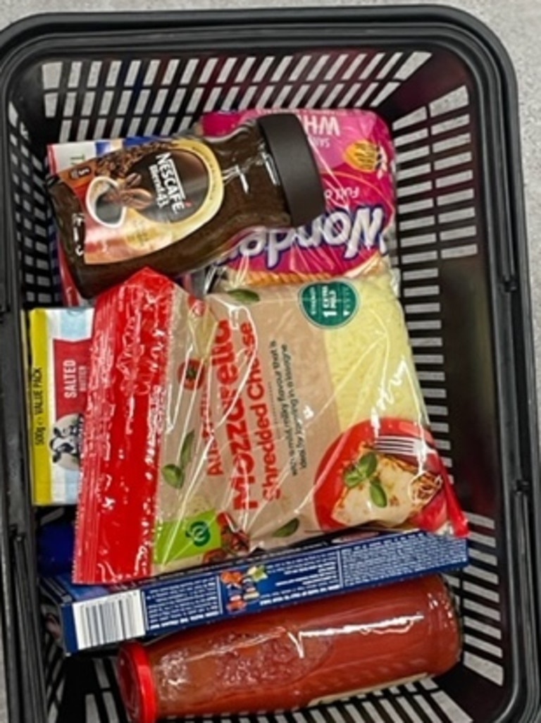 $50 of groceries at Woolies. Picture: news.com.au