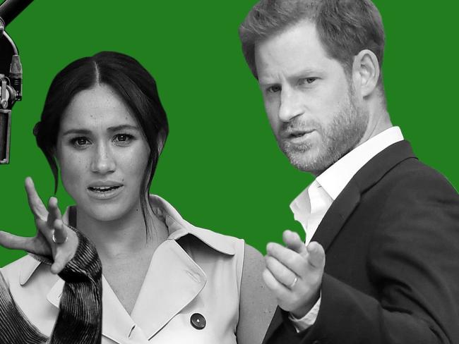 Kim Kardashian, Meghan Markle and Prince Harry. Picture: The Wall Street Journal