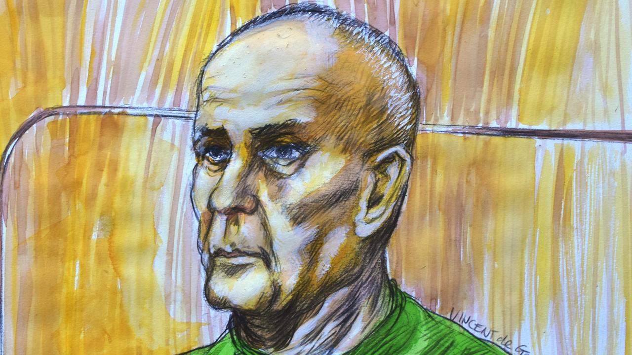 A court sketch of Chris Dawson, who is declining in jail due to ailing health. Picture: NCA NewsWire / Vincent de Gouw