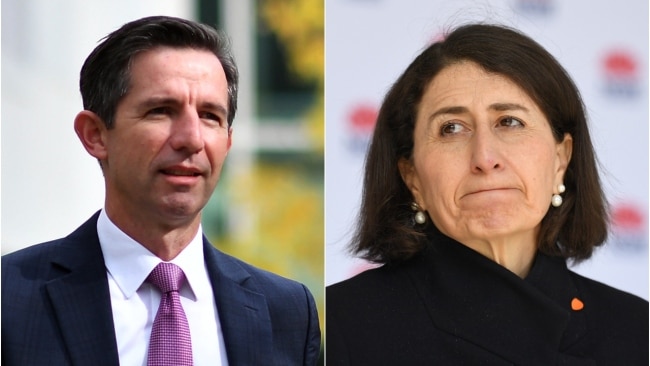 Finance Minister Simon Birmingham says he would "love" to see Gladys Berejiklian run for the Sydney seat of Warringah. Picture: Getty Images