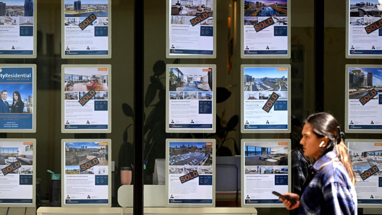 A drop in listings for home sales is helping house prices to remain higher. Picture: William West/AFP