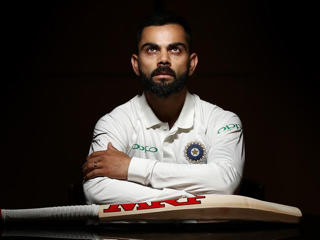 ADELAIDE, AUSTRALIA - DECEMBER 03:  Virat Kohli of India poses during the India Test squad portrait session on December 03, 2018 in Adelaide, Australia. (Photo by Ryan Pierse/Getty Images)