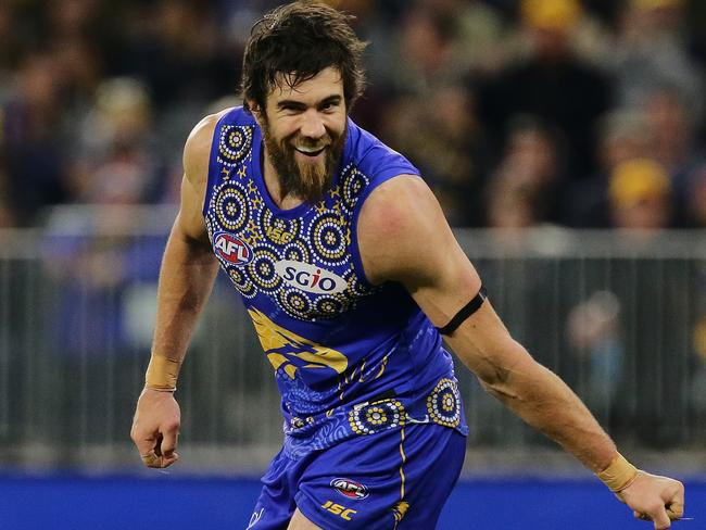 Smiles like this are few and far between at the MCG for Josh Kennedy. Picture: AFL Media/Getty Images