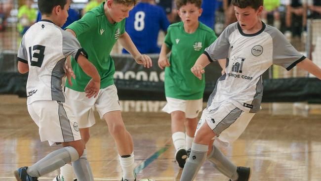 Junior action at the Gold Coast International Futsal Championships at Carrara. Picture: Glenn Campbell