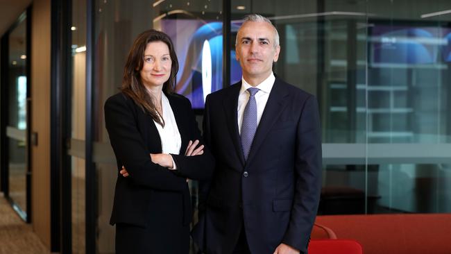 HMC Capital’s head of energy transition Angela Karl and managing director David Di Pilla. Picture: Jane Dempster