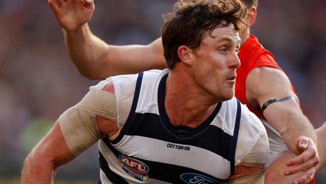 Unsung hero Jed Bews. Picture: Michael Willson/AFL Photos via Getty Images