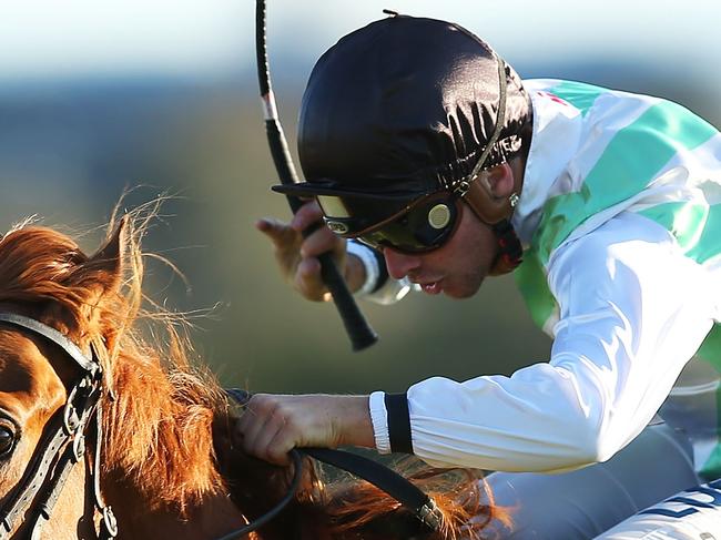 SYDNEY, AUSTRALIA - JULY 25: Sam Clipperton, riding 'Boss Lane' wins race 6, TAB Rewards Handicap during Sydney Racing at Canterbury racecourse on July 25, 2015 in Sydney, Australia. (Photo by Brendon Thorne/Getty Images)