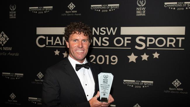 Brent Livermore being inducted into the NSW Hall of Champions in 2019. Picture: News Regional Media.