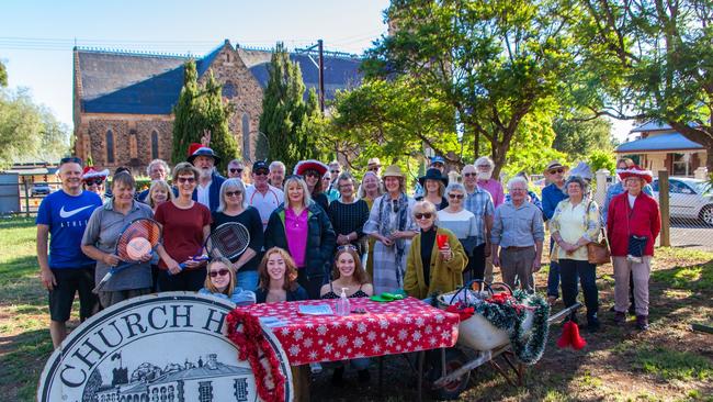 Residents and community members opposed to the demolition of the courts and area met in December. Picture: Supplied