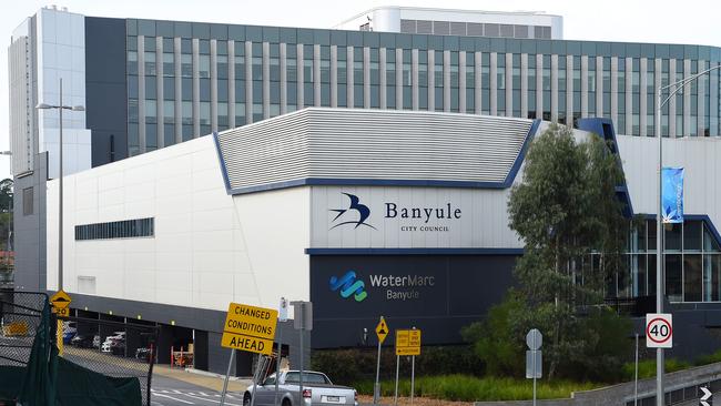 Banyule Council offices on top of the WaterMarc building in Greensborough. Picture: Josie Hayden