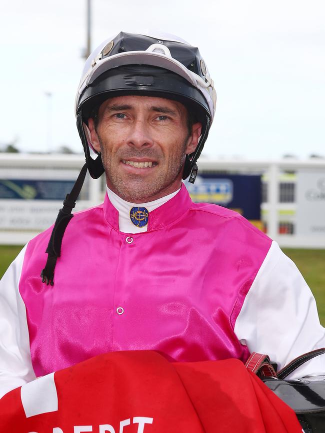 Winning jockey of Race 4, the Class 6 Plate 1400 metres, Chris Whiteley. PICTURE: BRENDAN RADKE