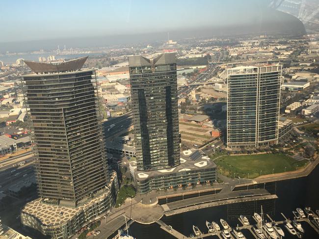 Helicopter views of Mirvac's Yarra's Edge development in Docklands, for Herald Sun realestate