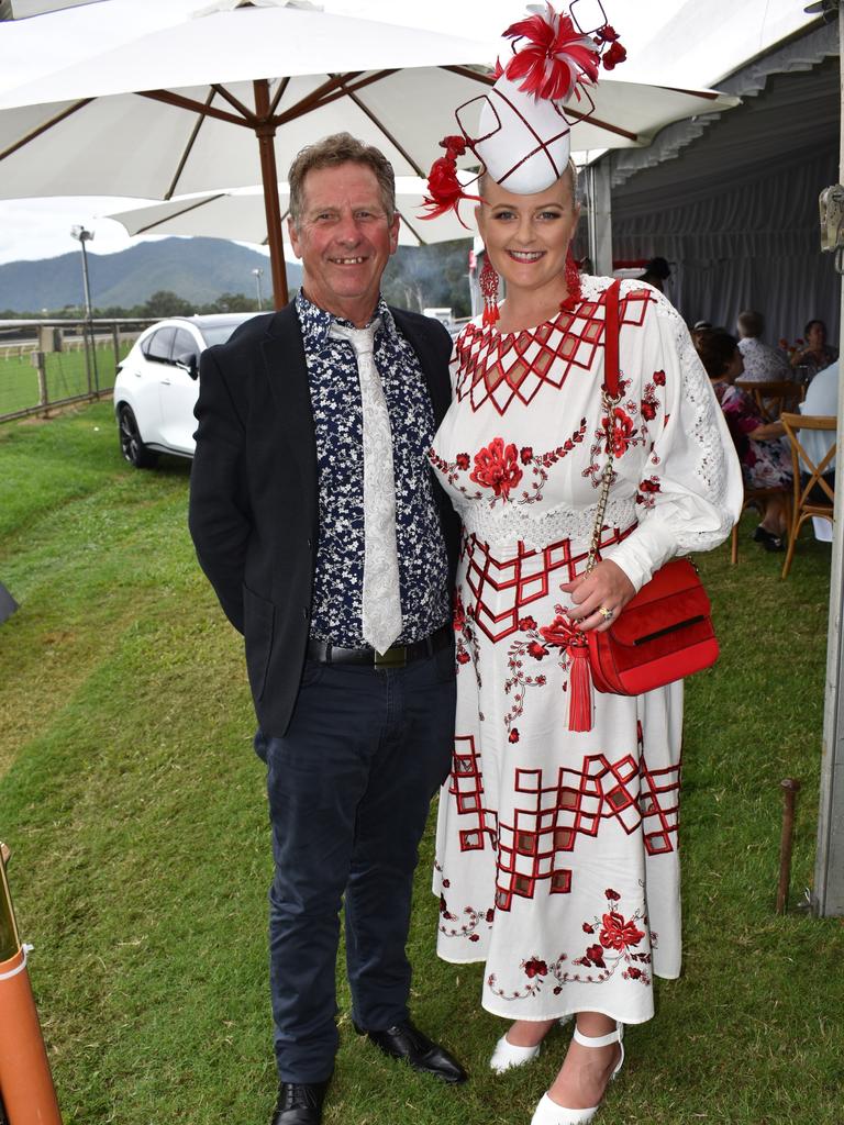Trevor Heyes and Laurena Furber at The Archer race meeting at Callaghan Park, Rockhampton, on May 7, 2022.
