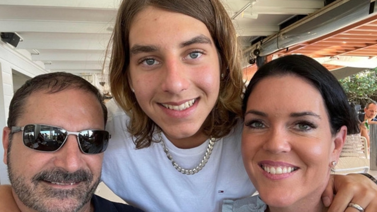 Balin Stewart, 16, is being remembered as a kind-hearted, caring young man. The teen tragically died after an alleged stabbing in Buddina on Thursday, January 20. Balin is pictured here with his parents Michael and Kerri-Lyn.