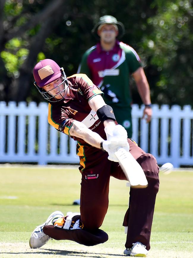 Ipswich batsman Jack Wood. Ipswich V Souths T20 game. Saturday December 4, 2021. Picture, John Gass