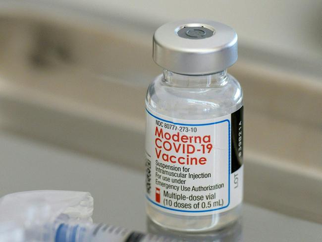 Booster shots of the Moderna Covid-19 vaccine have been recommended by an expert committee for at-risk groups. Picture: AFP