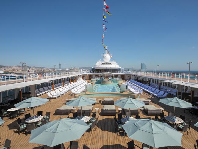 ESCAPE - Travel - Regent Seven Seas Cruises' ship Seven Seas Mariner pooldeck. Pic supplied.