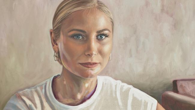 Archibald Prize 2021 finalistKirsty NeilsonMaking noiseoil on linen, 50.1 x 60.1 cm© the artistPhoto: AGNSW, Felicity JenkinsSitter: Grace Tame