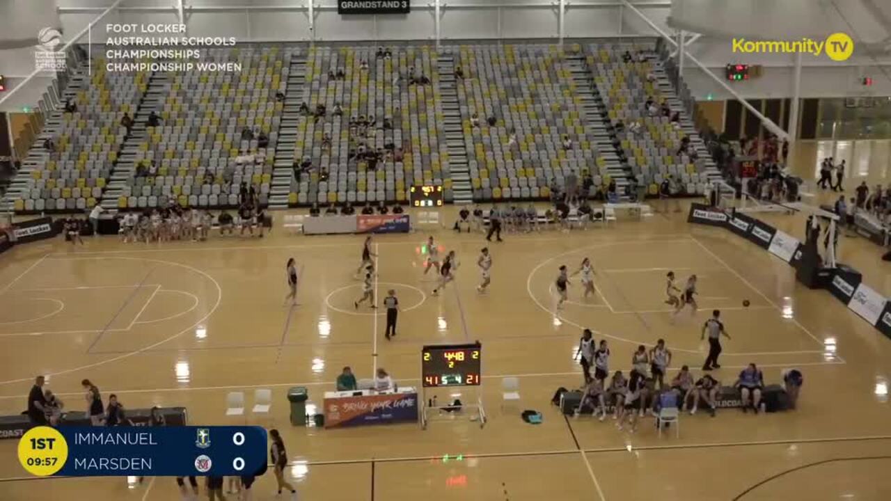 Replay: Immanuel College v Marsden State High (Women Champ) - 2024 Basketball Australia Schools Championships Day 2