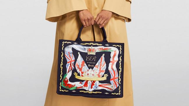 Harrods large coronation tote bag, $75