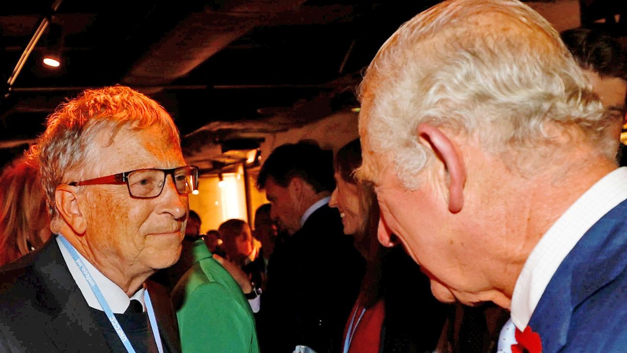 Prince Charles, Prince of Wales, speaks with Bill Gates. Picture: Getty Images