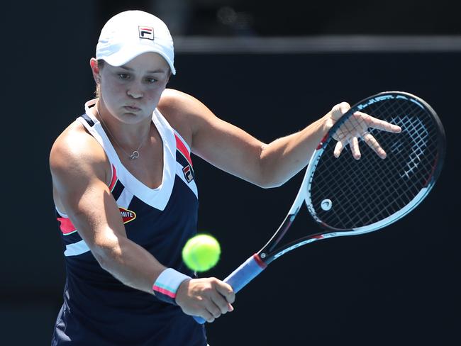 Ashleigh Barty stayed focused after losing the opening set. Picture: Getty Images