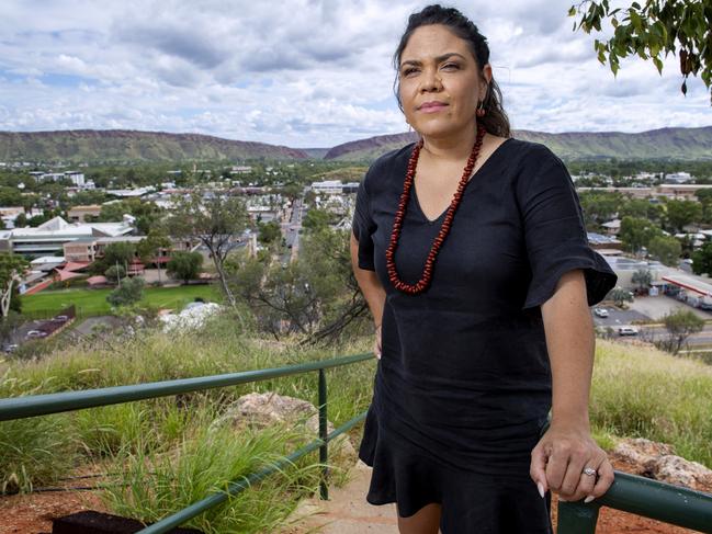 ***EMBARGOED UNTIL 17 JAN 2023 - DT ONLY*** Senator for the Northern Territory and the former deputy mayor of Alice Springs Jacinta Nampijinpa Price on Anzac Hill overlooking Alice Springs Wednesday February 2,,2023.Picture Mark Brake