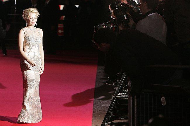 Minogue arrives for the White Diamond film premiere in October 2007 in London's Leicester Square. Picture: AFP PHOTO/SHAUN CURRY