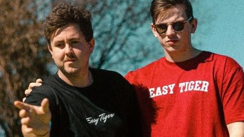 Lacclan Gottfried (left) has launched his own clothing brand off the back of his online success.