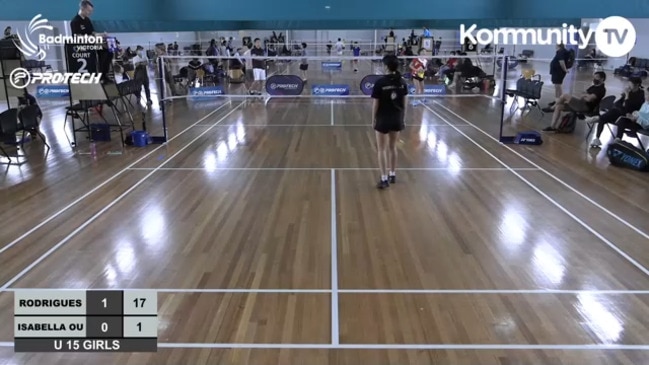 Replay: Victorian Open Badminton Championships Day 1 - (U15 Girls) Xiaomo ISABELLA OU V Kaitlyn Rodrigues