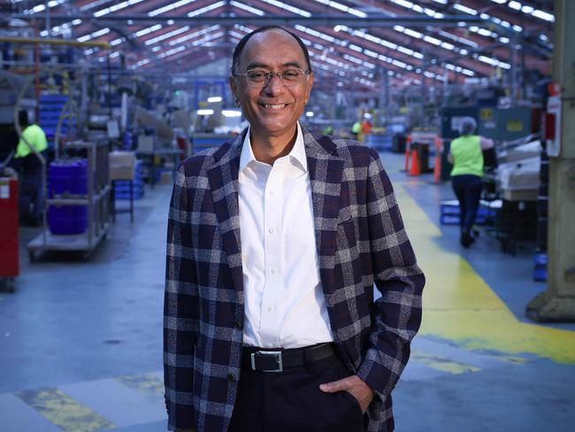 10-06-21 - This photo is a portrait shot of Sanjay Dayal, CEO of the giant Pact packaging group at the factory in Villawood. Picture By Ryan Osland