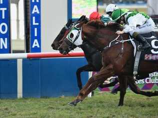 Jockey Rachel King steered home Trust Me to victory in the Sir James Kirby Handicap (1000m) for trainer Brett Partelle in a photo finish ahead of All Cylinders and Under The Thumb.