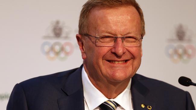 SUNDAY TELEGRAPH — 2017 AOC AGM held at the MCA in Sydney. John Coates retains his presidency at the AOC and talks to the media after the vote.