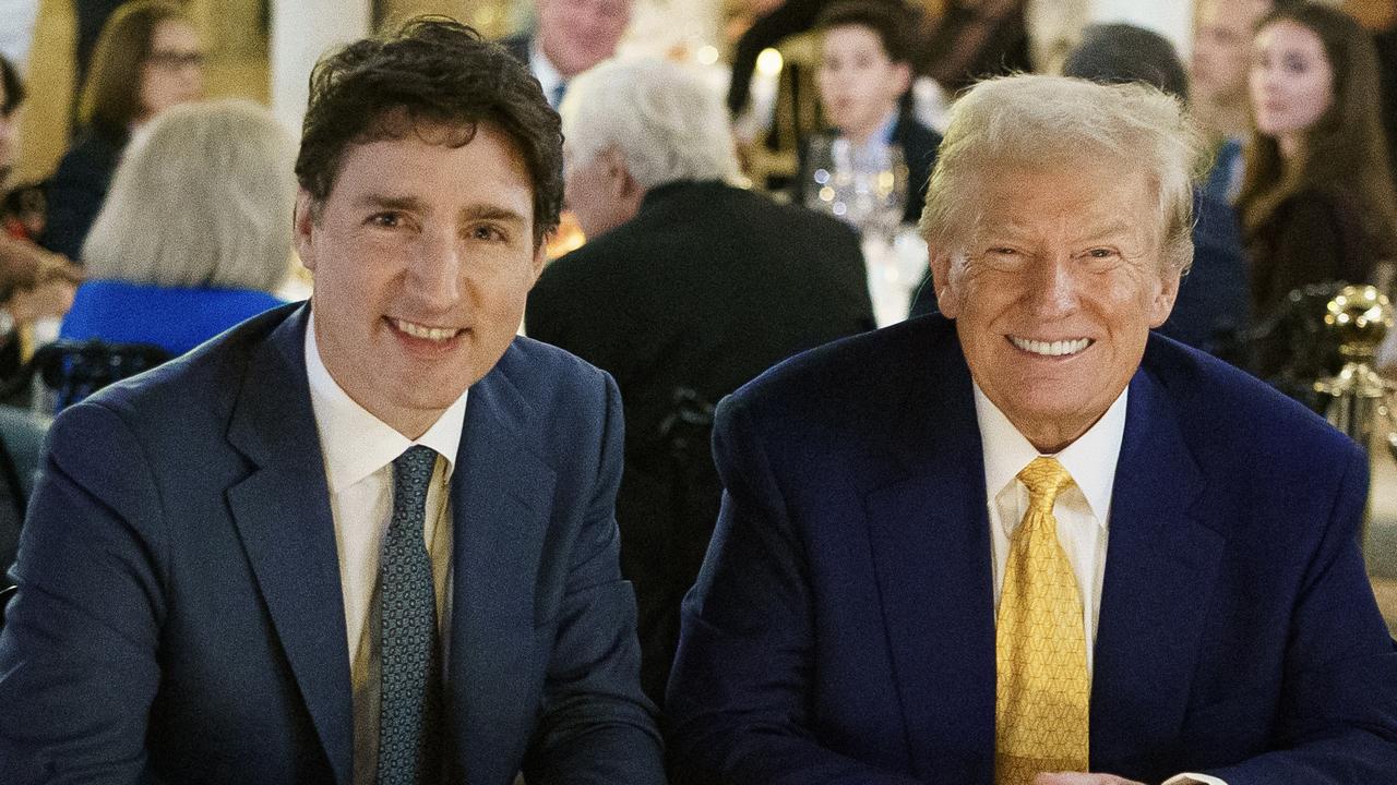 Donald Trump recently hosted Mr Trudeau at Mar-a-Lago, with the pair discussing the incoming administration’s threat to impose tariffs. Picture: X@JustinTrudeau