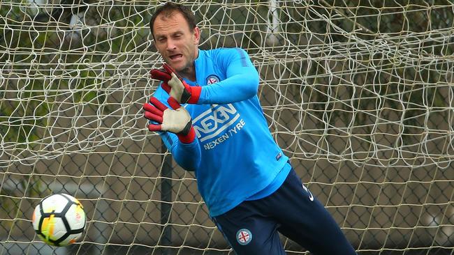 Eugene Galekovic at training with his new club, Melbourne City. Picture: Scott Barbour/Getty Images