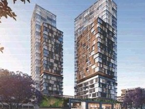 The North Parramatta McDonald's redevelopment includes two towers with more than 350 apartments.