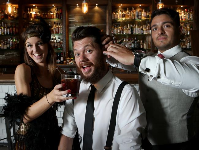 Because good hair and good drinks belong together at The Barber Shop. Picture: Chris Pavlich