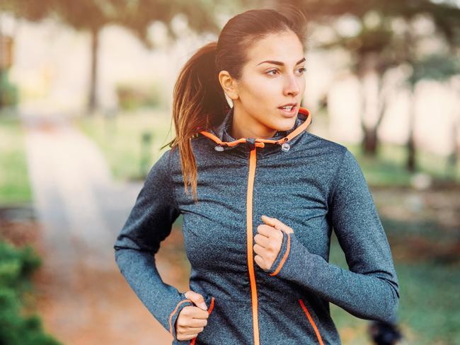 Woman running in the park.