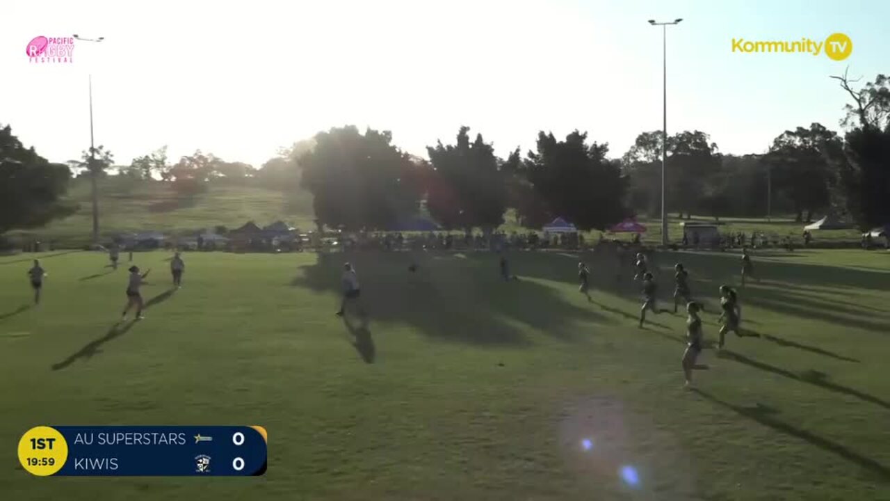 Replay: AU Superstars v Queensland Kiwi (U16 girls) - 2024 Pacific Youth Rugby Festival Day 2