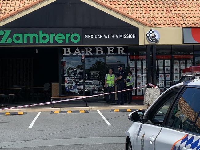 Workplace Health and Safety officers have arrived at the scene where two people suffered horrific electrical burns and were rushed to hospital. Picture: Scott Powick.