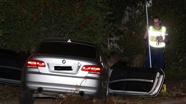 A man was killed in a car crash on Windsor Rd, Kellyville last night. Pictures: Bill Hearne