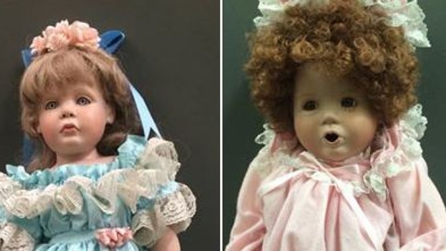 Dolls that resemble young girls were left outside their homes in San Clemente. Photo: Facebook.