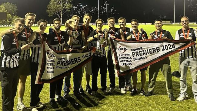 EFNL 2024: Twelve Surrey Park players are now dual men’s senior premiership winners at the club. Picture: Supplied