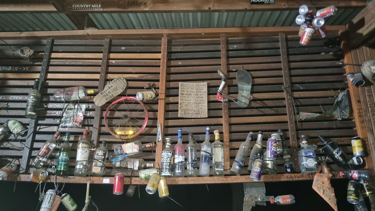 The shelter at Cockatoo Creek on the Old Telegraph Track has been cleaned of bottles, cans and ‘mementos.’ Picture: No Limits