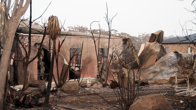 A burnt home is seen in Malua Bay, NSW Picture: AAP / Jesse Rowan.